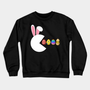 Funny Bunny Rabbit Gamer Gift Boys Teens Easter Eggs Easter Day Crewneck Sweatshirt